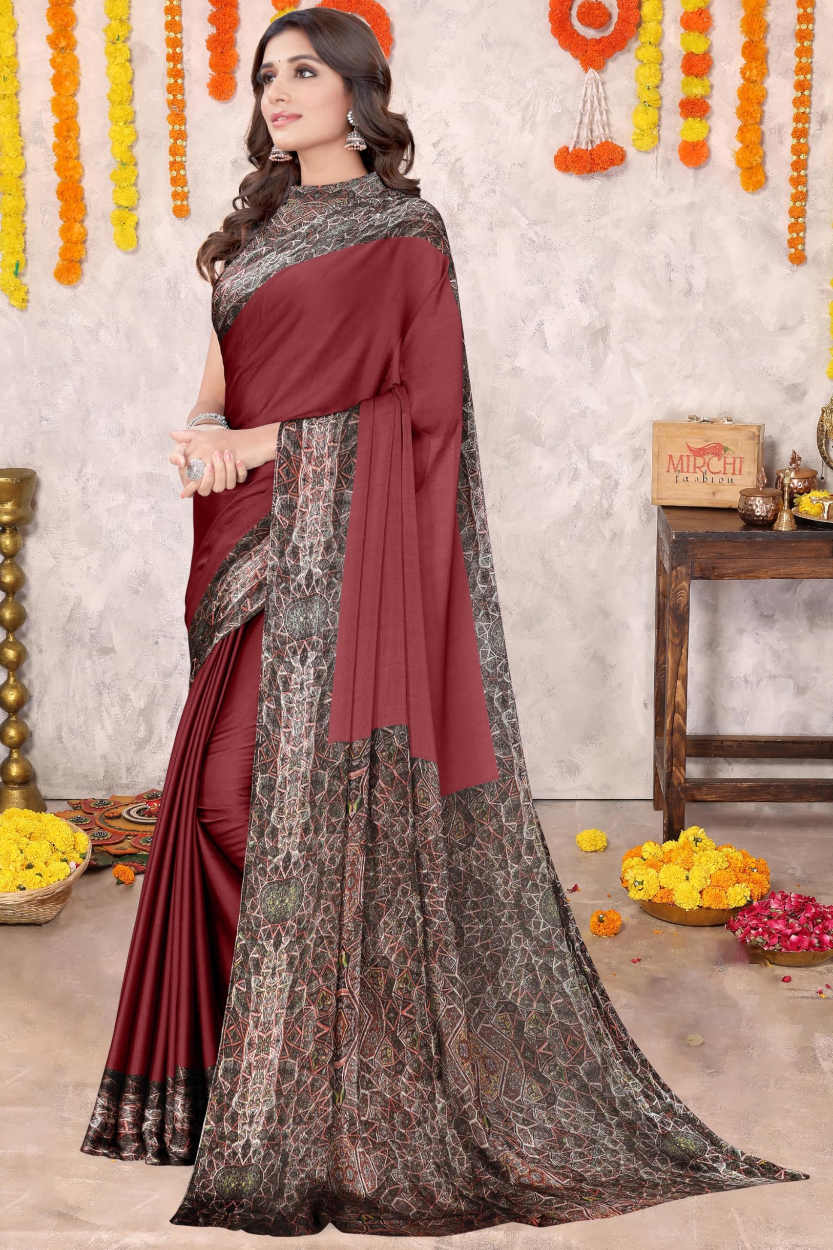 MIRCHI FASHION Chiffon Georgette Saree for Women - Image 3