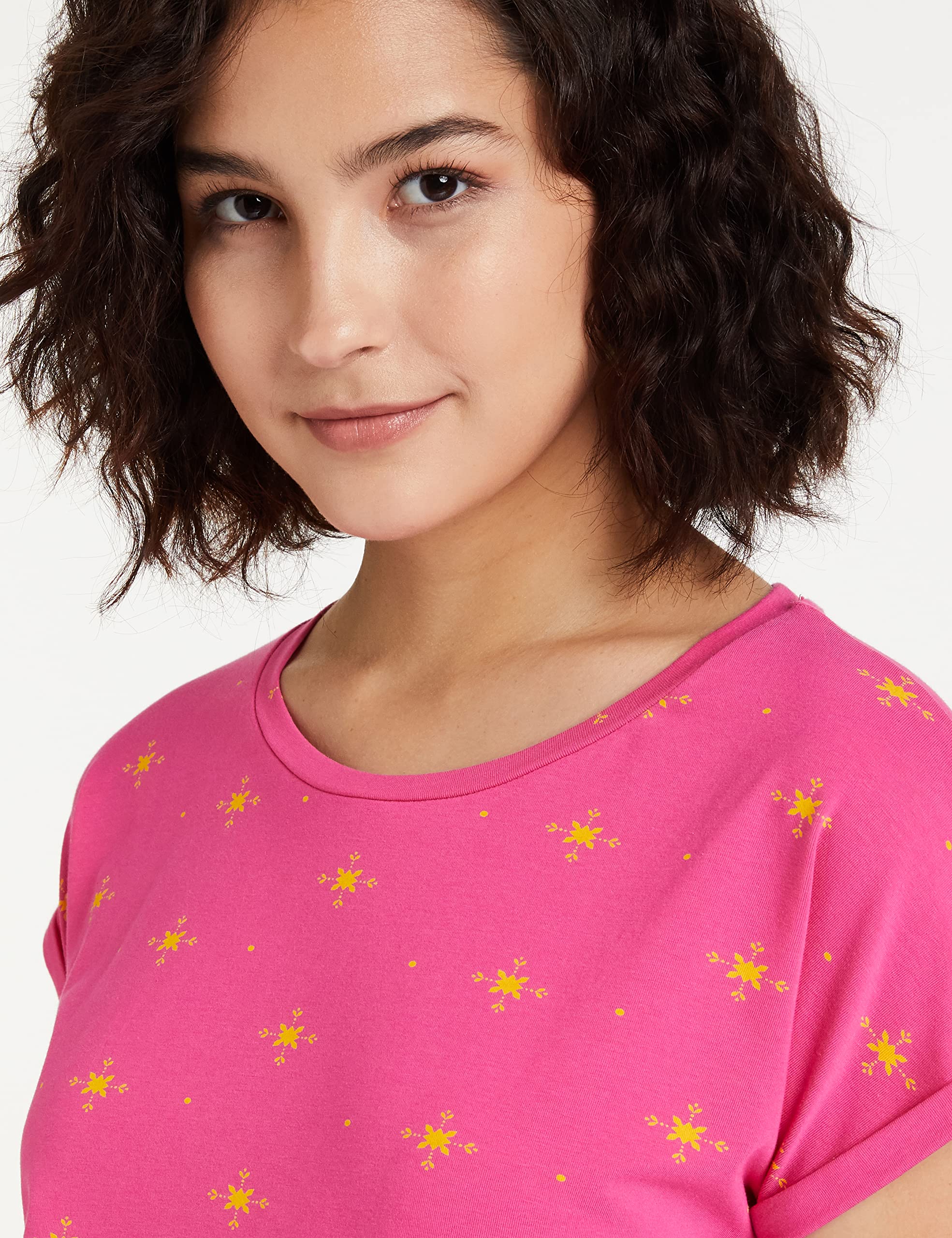 Myx Women's Cotton Loose T-Shirt - Raspberry Black - Image 5