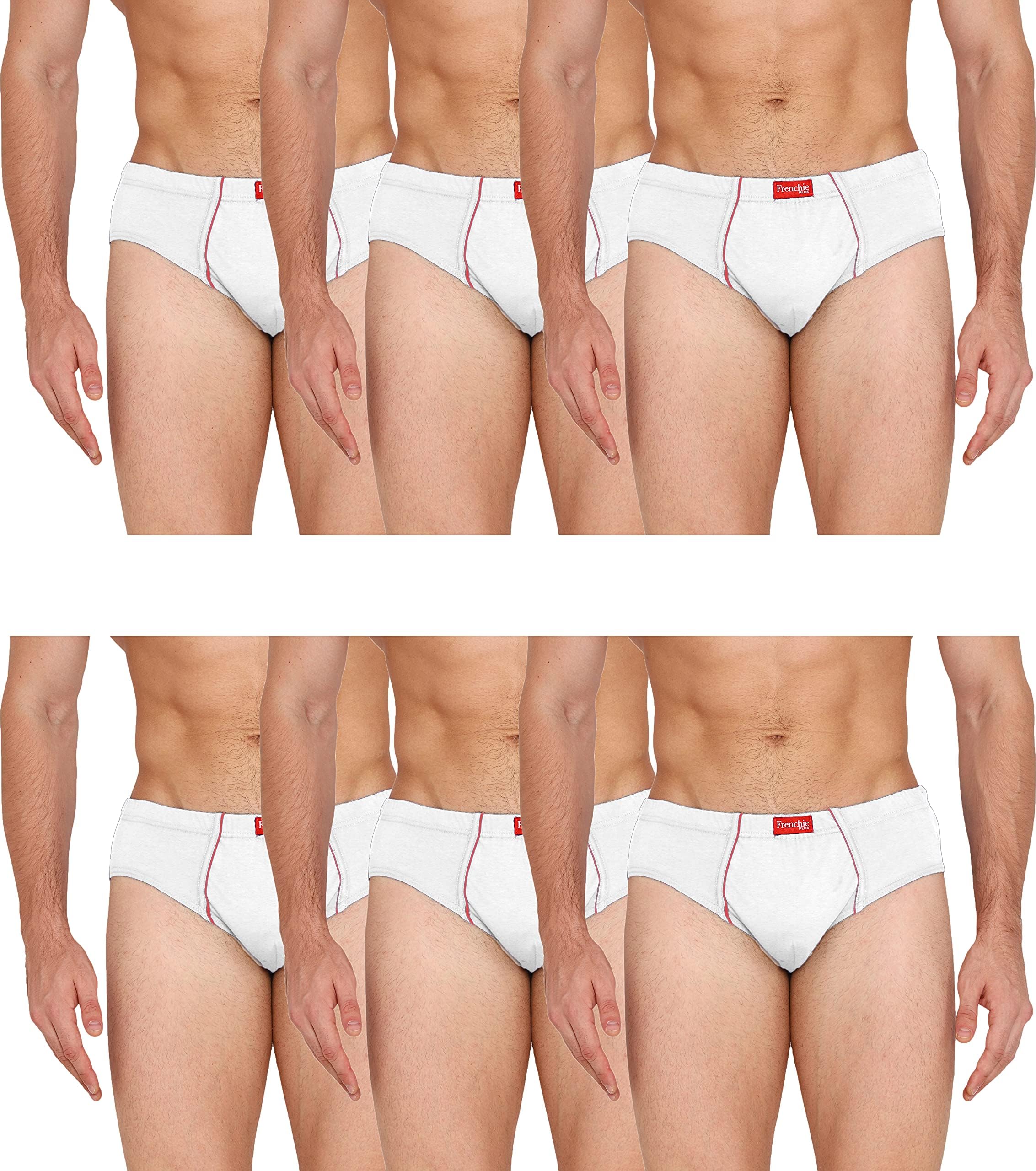 VIP Men Solid Cotton Briefs - White