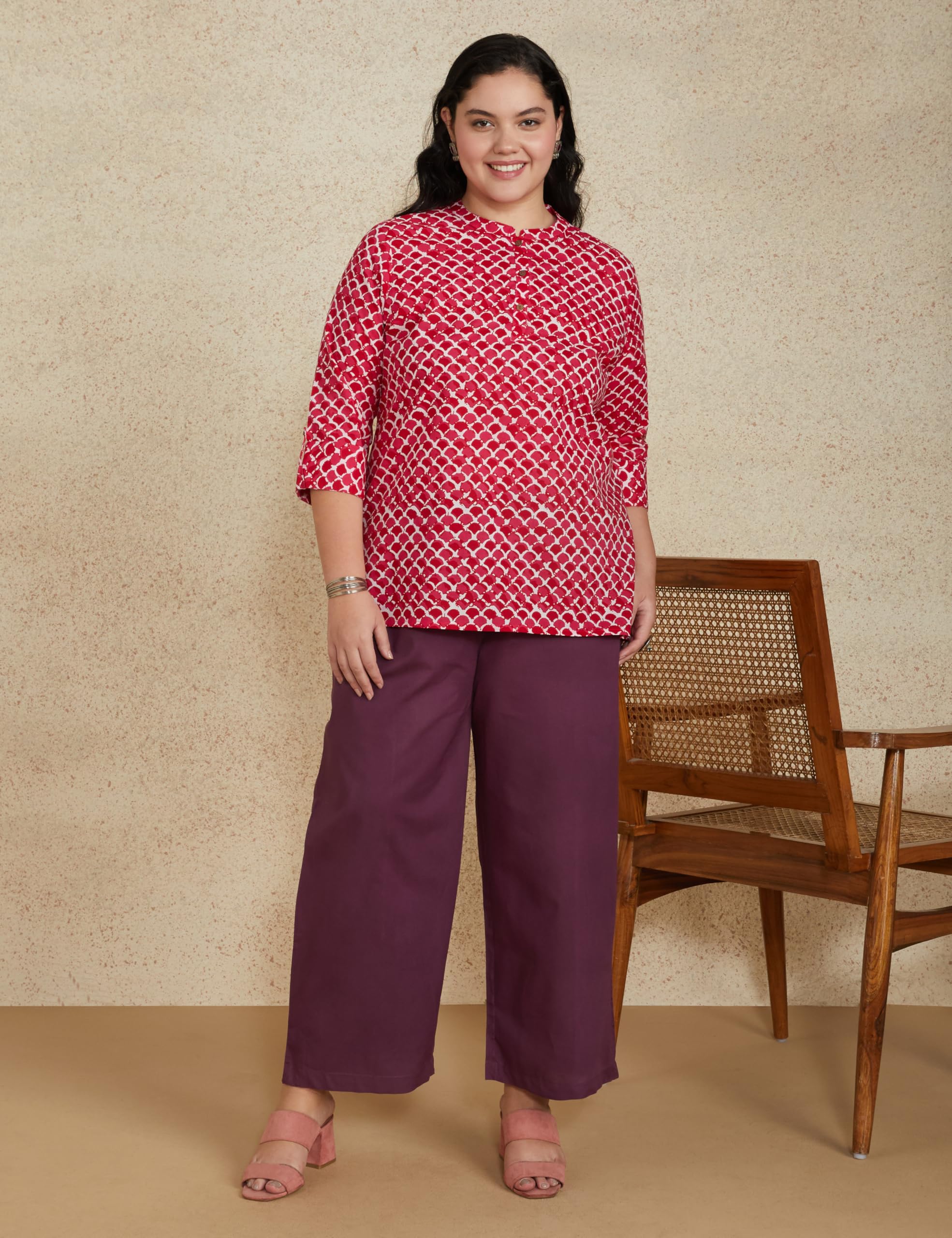 Myx Purple Cotton Palazzo for Women - Image 5