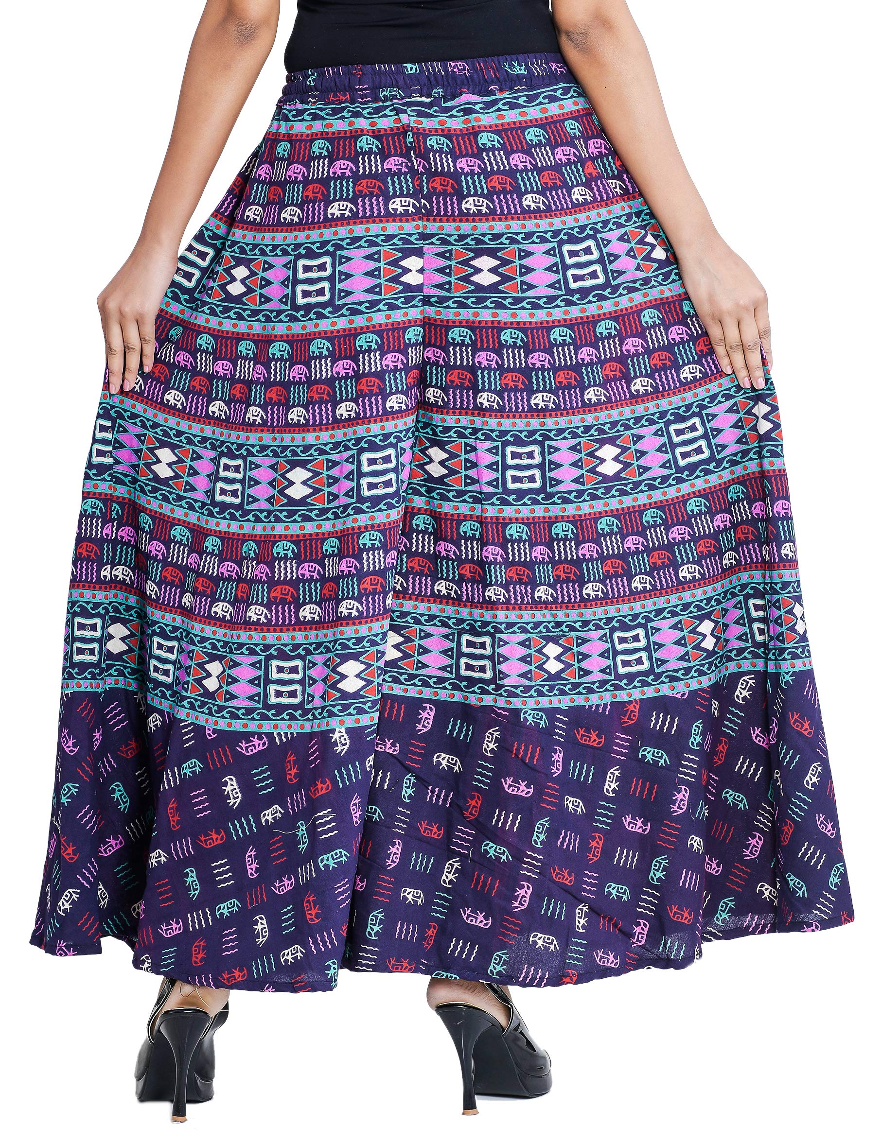 SAMJHI Cotton Palazzo Pant for Women - Purple Blue - Image 5