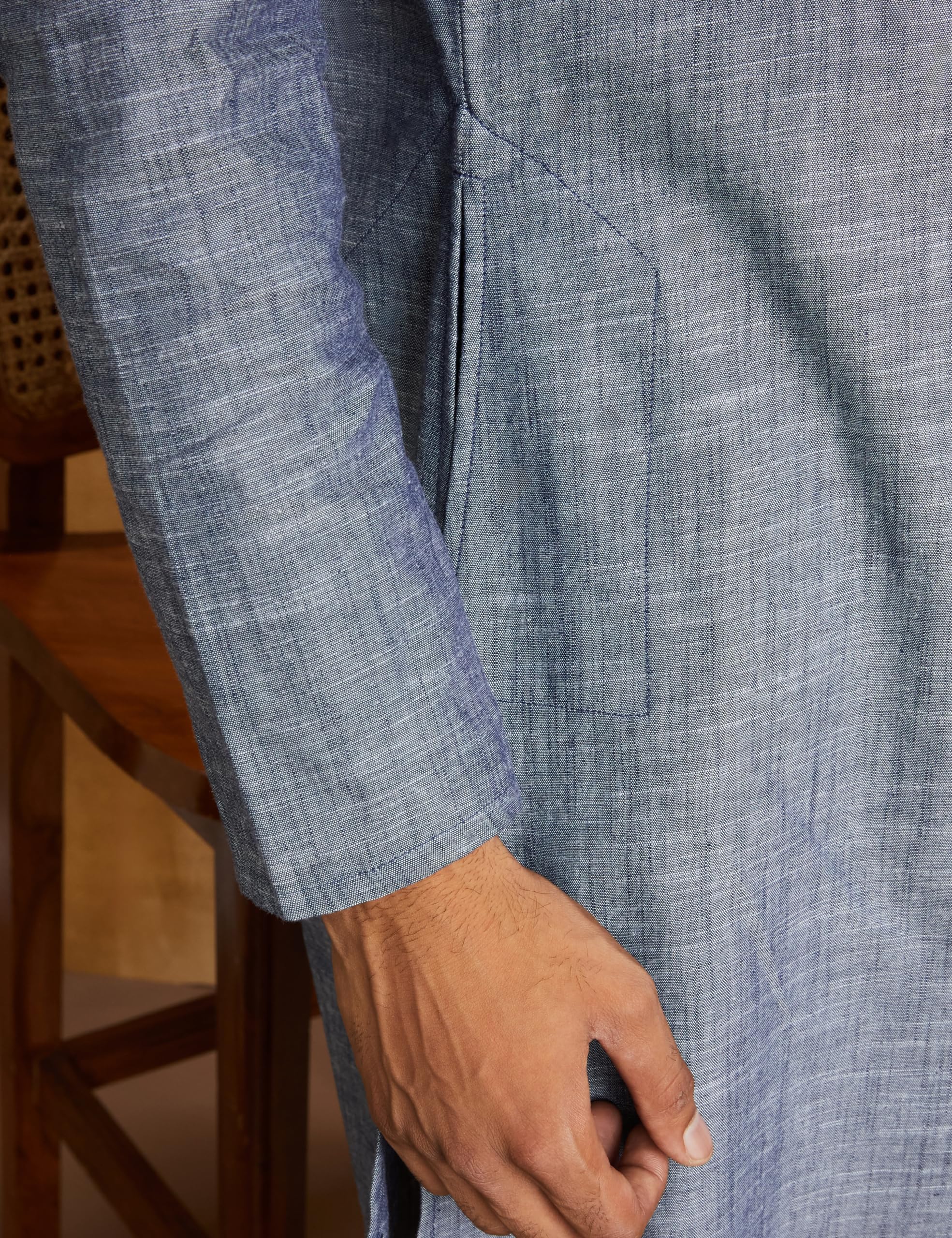 Symbol Men's Kurtas - Navy White - Image 5