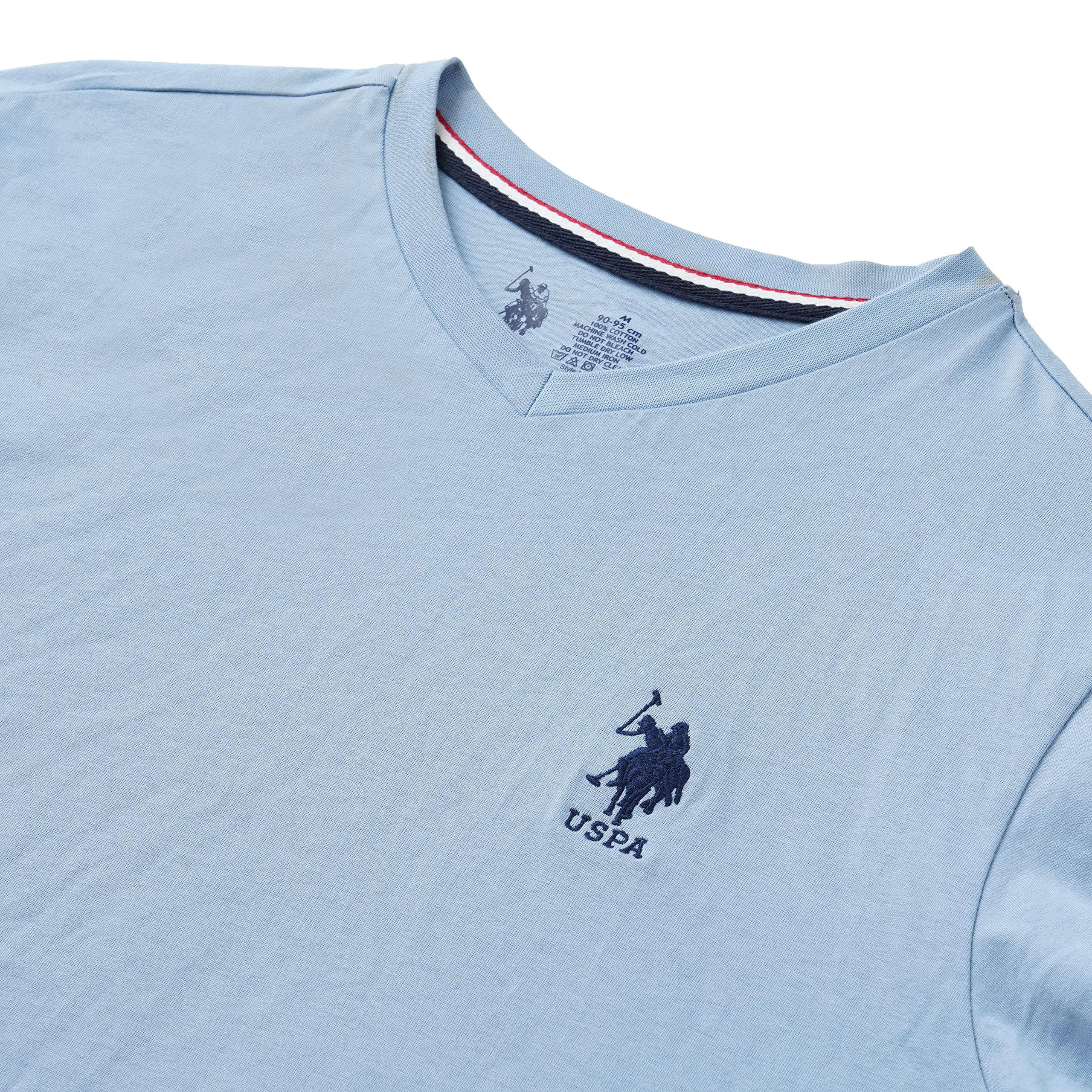 U.S. POLO ASSN Men's V-Neck Tee - Dusty Blue - Image 5