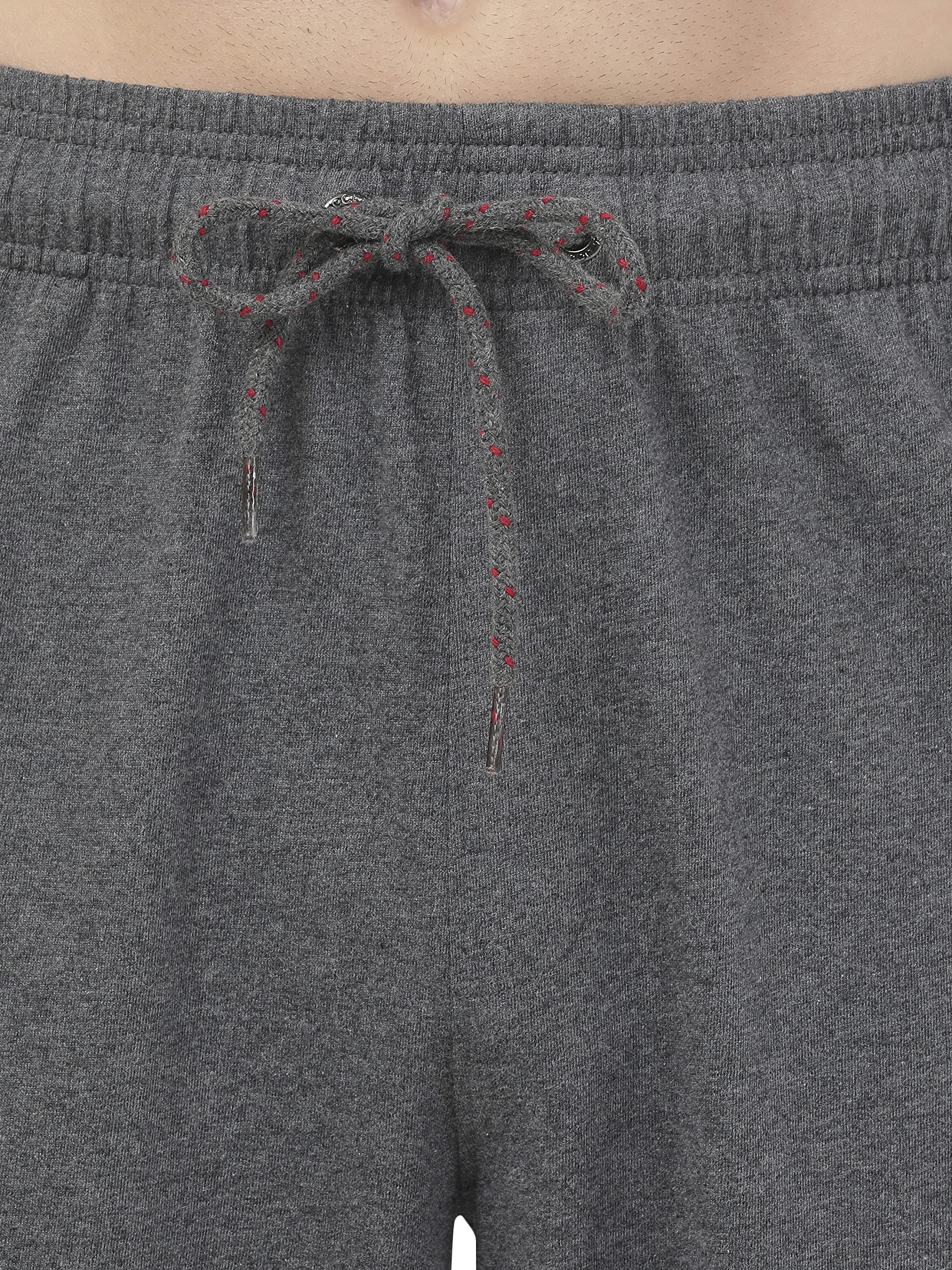 Jockey Men's Trackpants - Charcoal Melange & Shanghai Red - Image 5