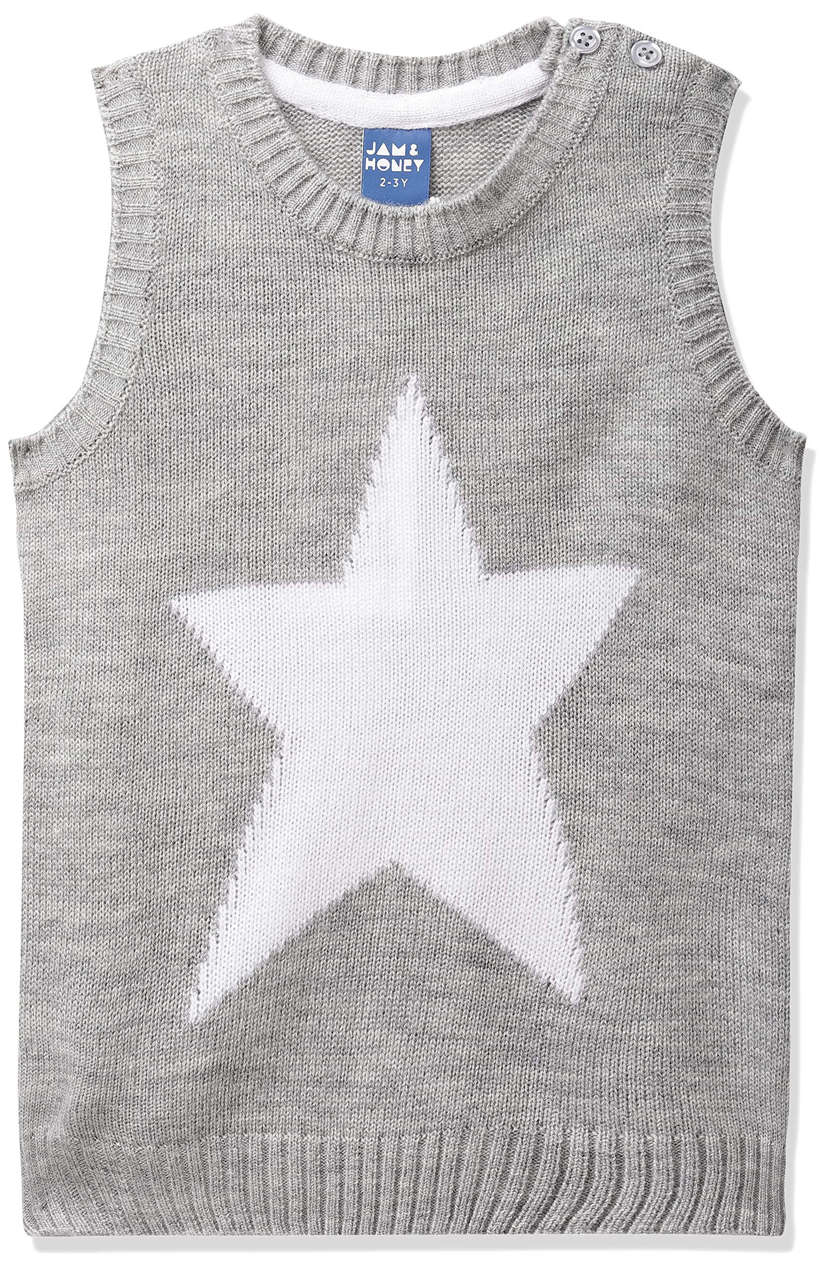 Jam & Honey Boy Acrylic Sweater - Grey Melange
