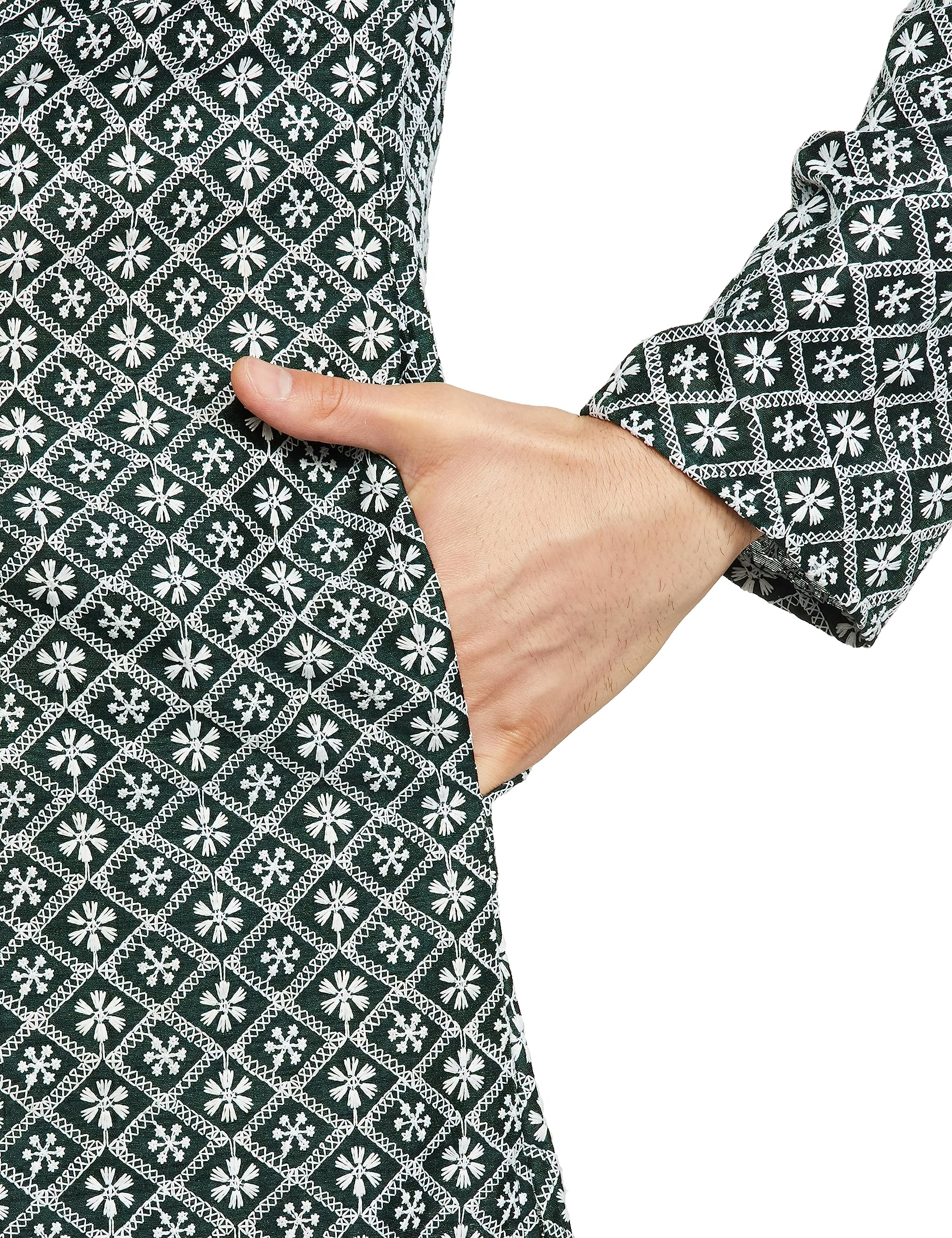 BE Active Men's Traditional Embroidered Kurta - Image 4