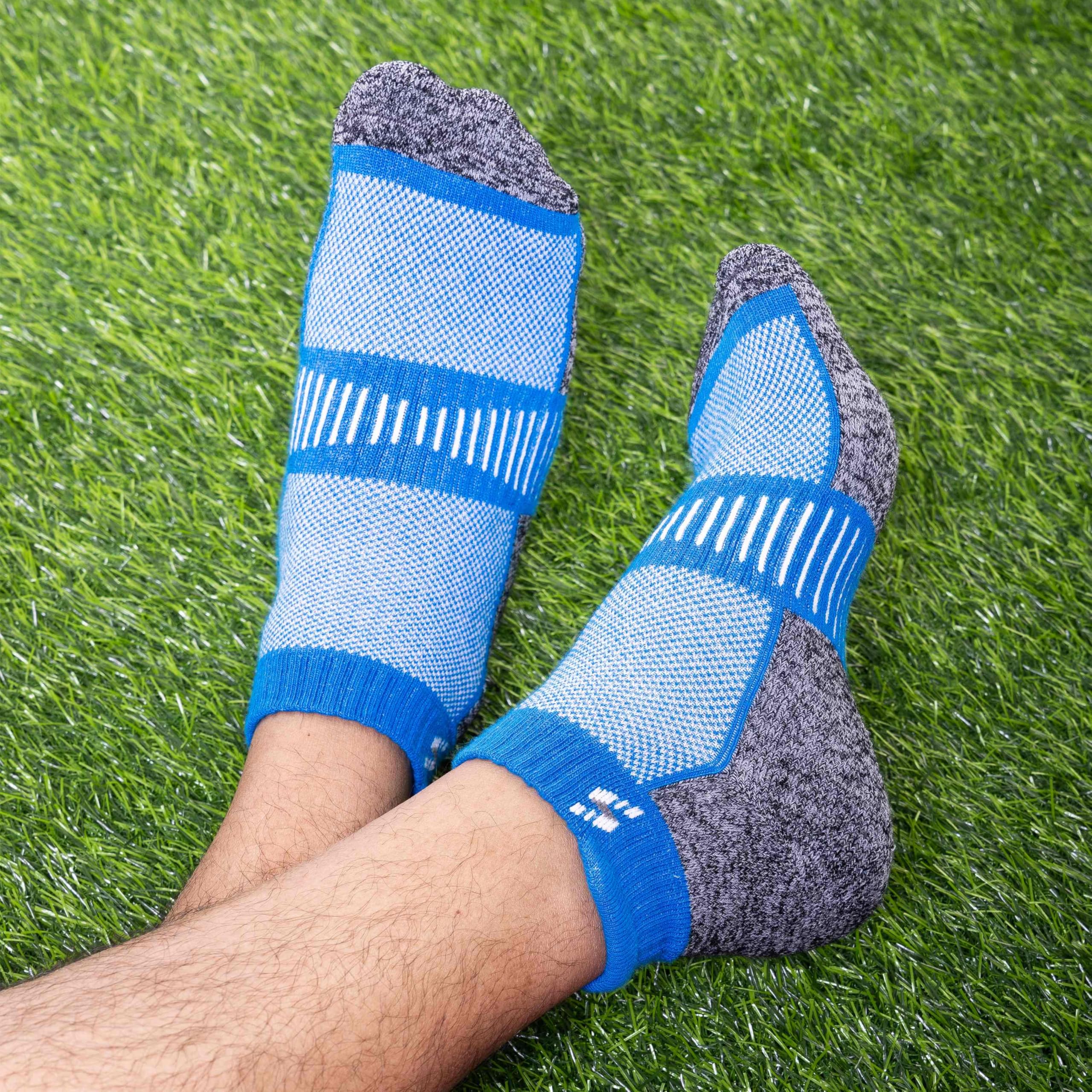 Supersox Unisex Ankle Socks - Orange Grey Royal Blue - Image 5