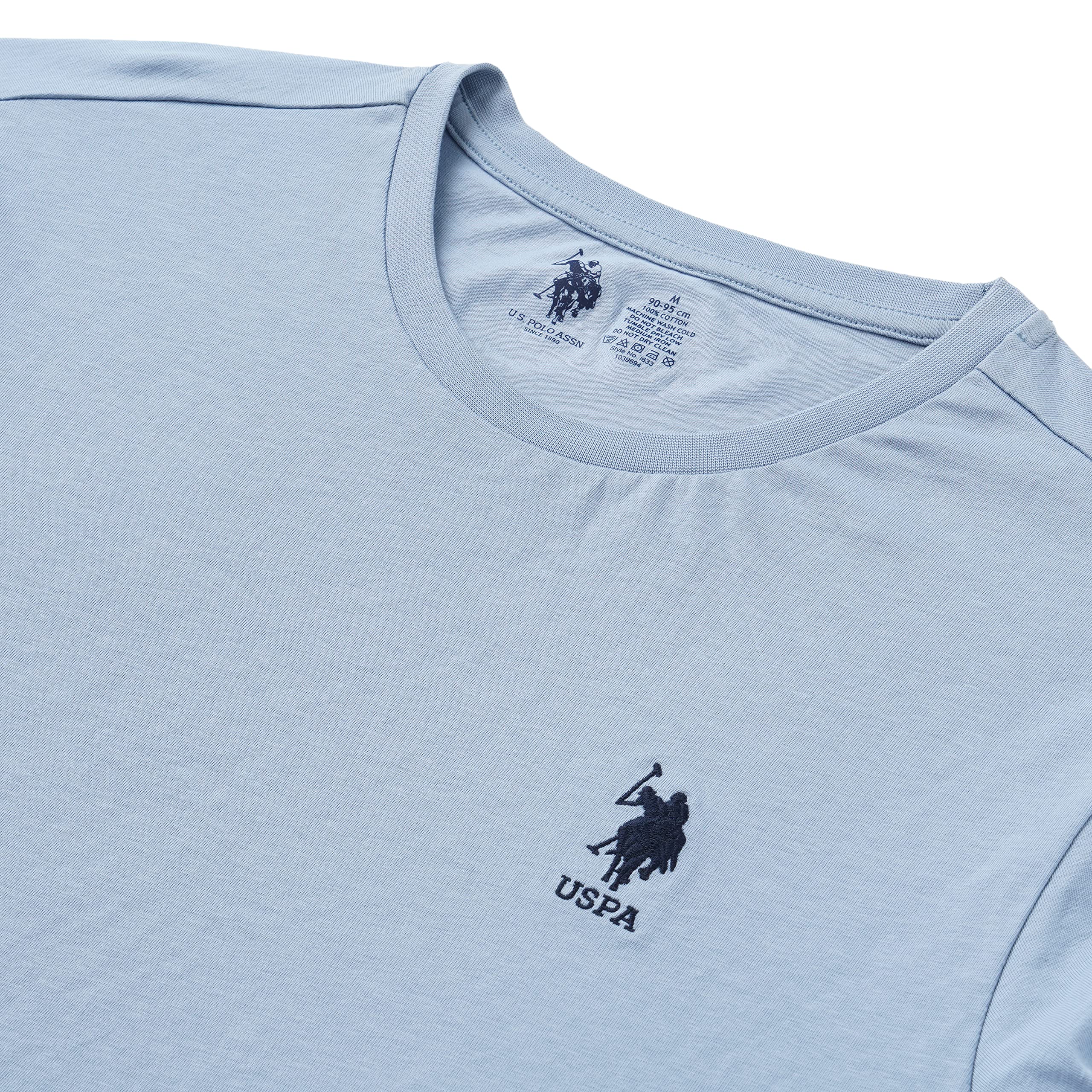 U.S. POLO ASSN. Men's Cotton Lounge T-Shirt - Dusty Blue - Image 5