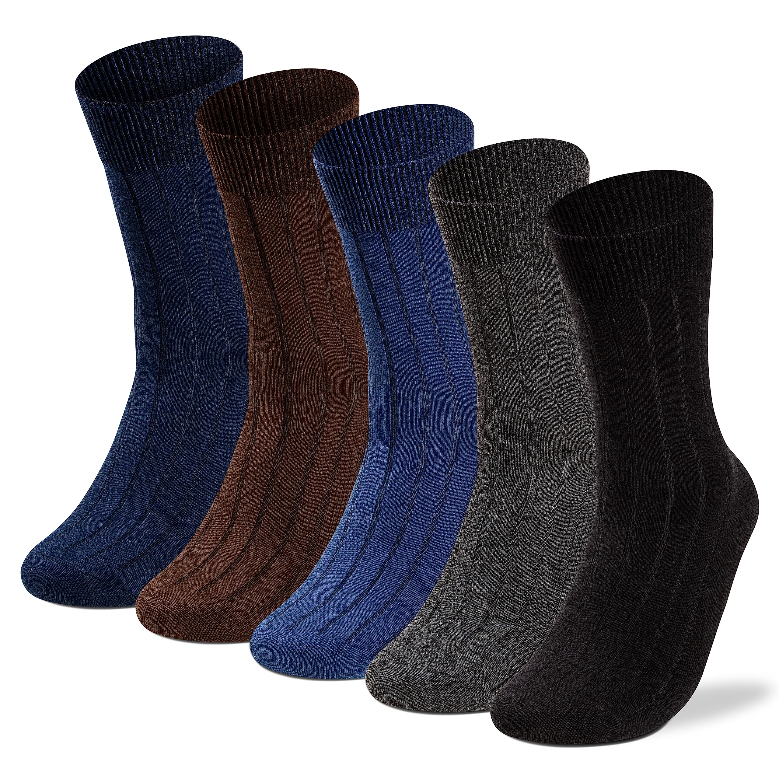 Supersox Men's Combed Cotton Ribbed Socks - Multicolour